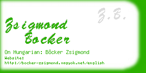 zsigmond bocker business card